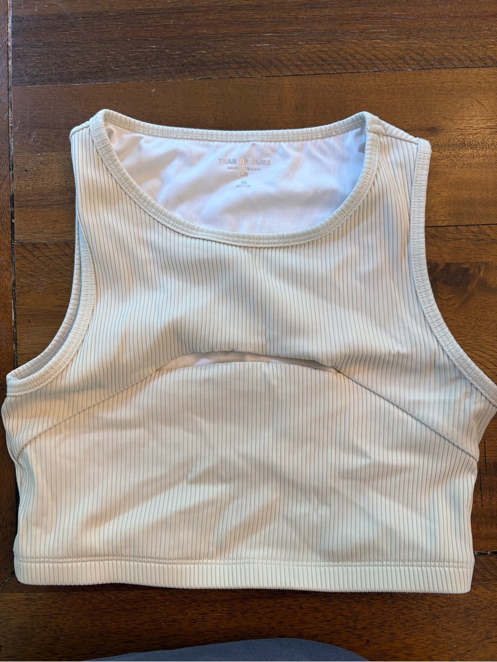 Year of Ours Ribbed cut out sports bra Medium